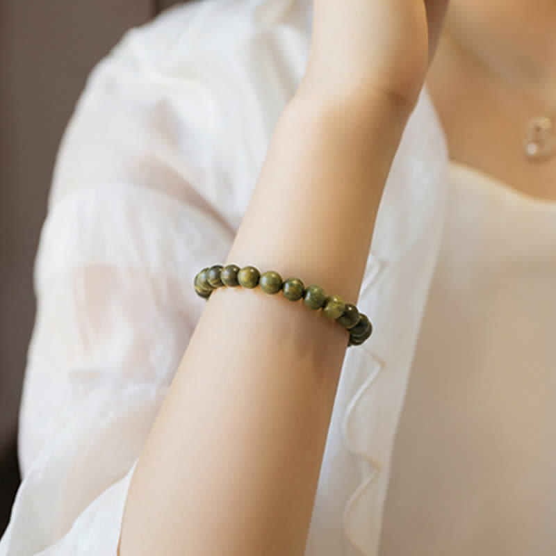Bracelet de paix apaisant en bois de santal vert 8 mm