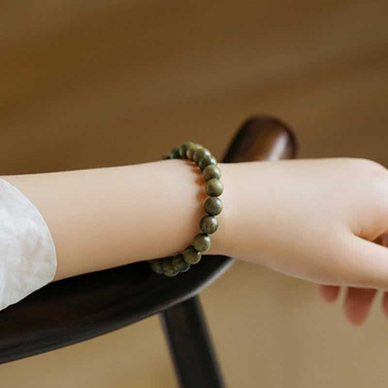 Bracelet de paix apaisant en bois de santal vert 8 mm