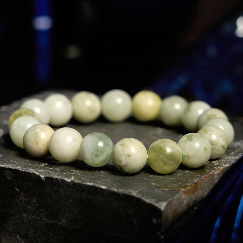 Bracelet d'abondance en jade de 8 mm pour la prospérité et la chance