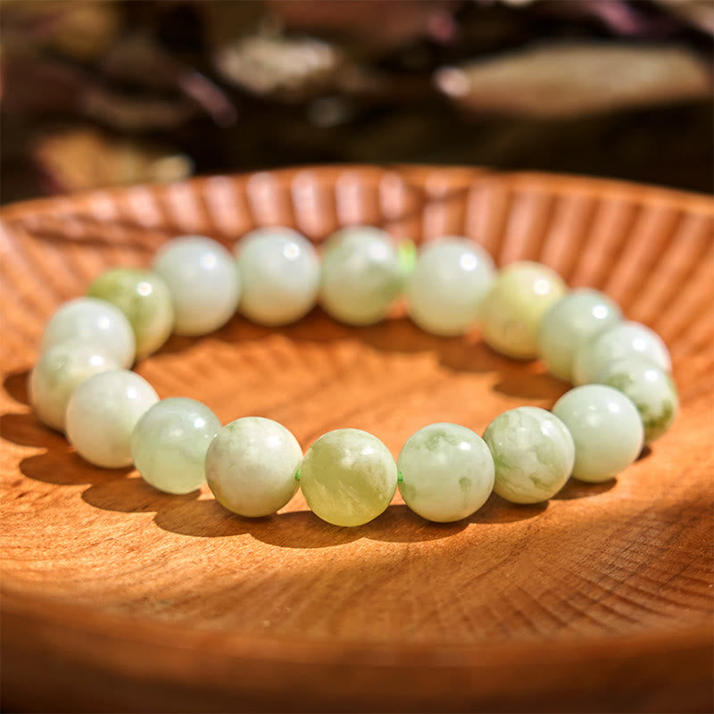 Bracelet d'abondance en jade de 8 mm pour la prospérité et la chance