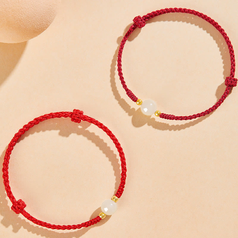 Bracelet de prospérité en perles de jade porte-bonheur de 8 mm
