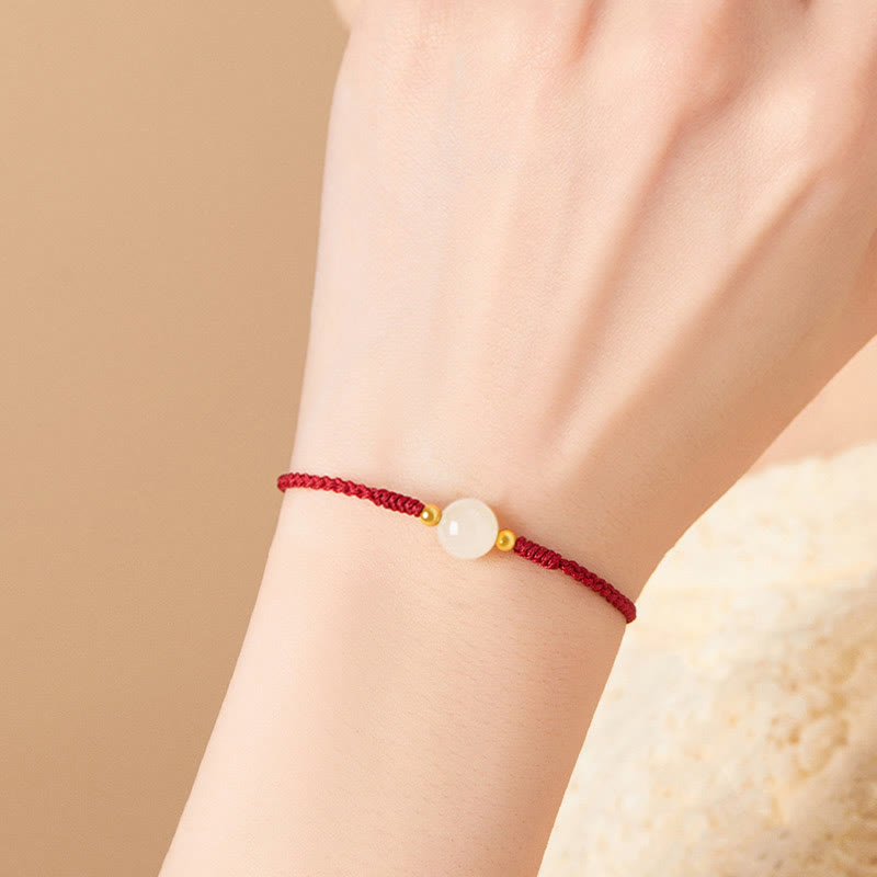 Bracelet de prospérité en perles de jade porte-bonheur de 8 mm