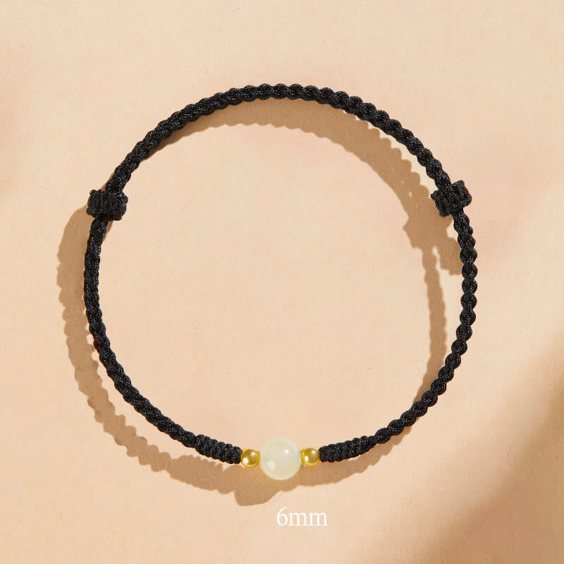 Bracelet de prospérité en perles de jade porte-bonheur de 8 mm