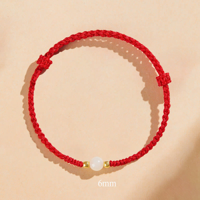 Bracelet de prospérité en perles de jade porte-bonheur de 8 mm