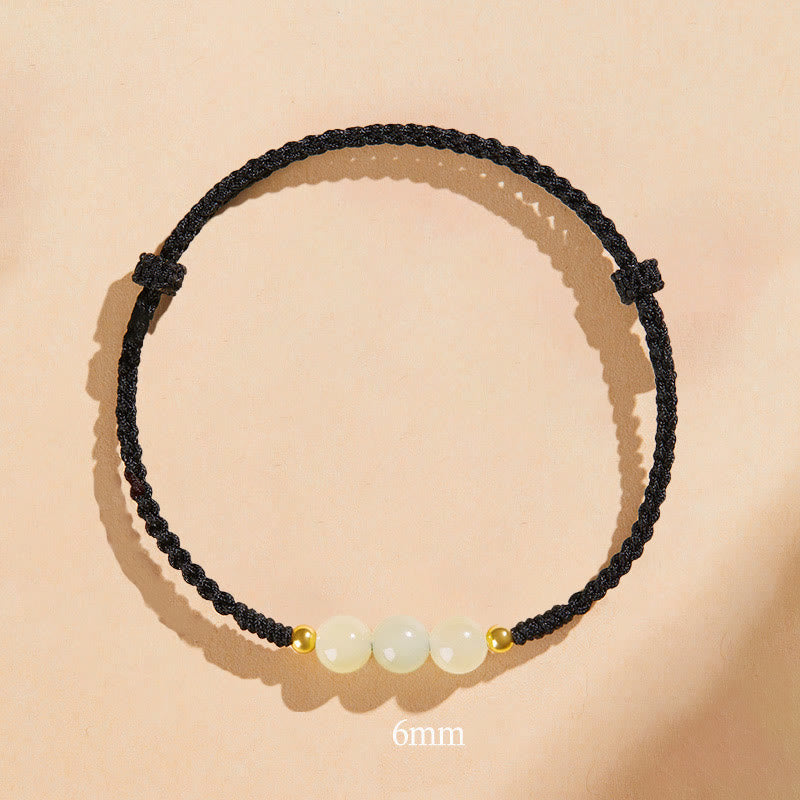 Bracelet de prospérité en perles de jade porte-bonheur de 8 mm