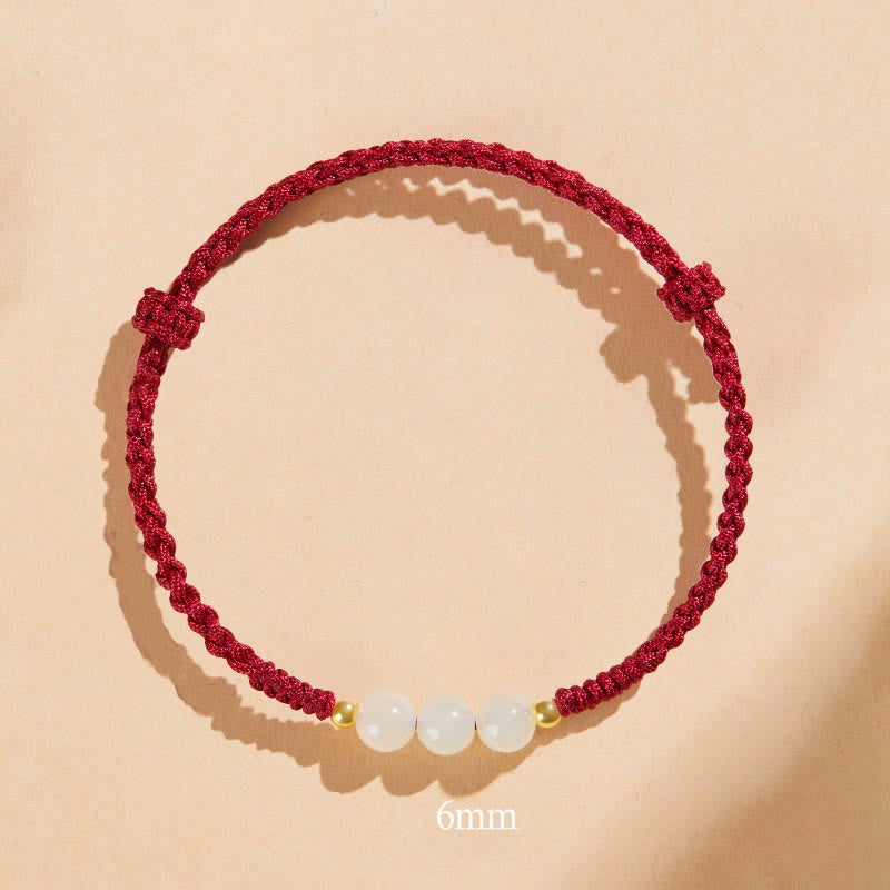 Bracelet de prospérité en perles de jade porte-bonheur de 8 mm