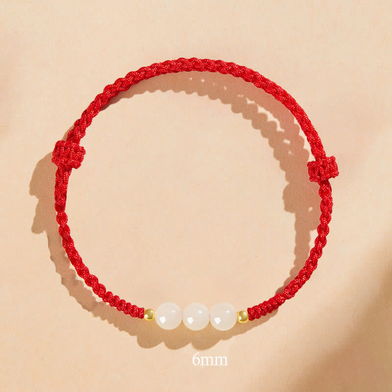Bracelet de prospérité en perles de jade porte-bonheur de 8 mm