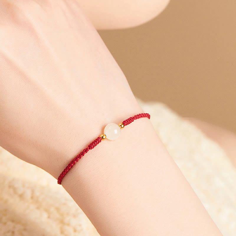 Bracelet de prospérité en perles de jade porte-bonheur de 8 mm