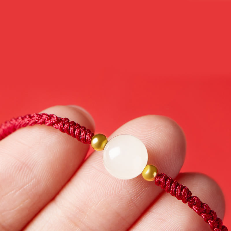 Bracelet de prospérité en perles de jade porte-bonheur de 8 mm