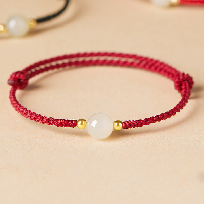 Bracelet de prospérité en perles de jade porte-bonheur de 8 mm