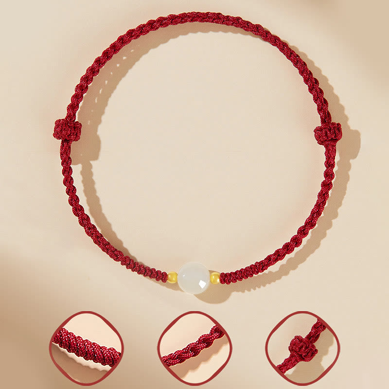 Bracelet de prospérité en perles de jade porte-bonheur de 8 mm