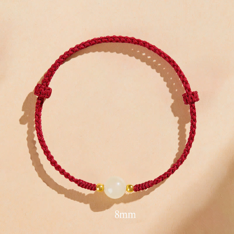 Bracelet de prospérité en perles de jade porte-bonheur de 8 mm