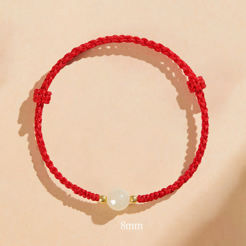 Bracelet de prospérité en perles de jade porte-bonheur de 8 mm