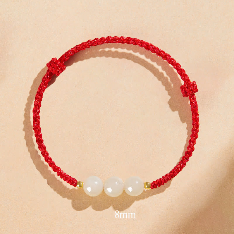 Bracelet de prospérité en perles de jade porte-bonheur de 8 mm
