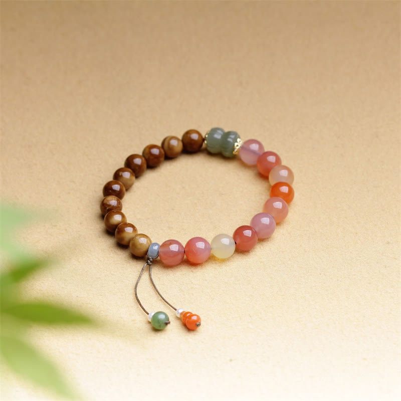 Bracelet de protection en jade Hetian et agate Yanyuan de 8 mm, graines de Kuka