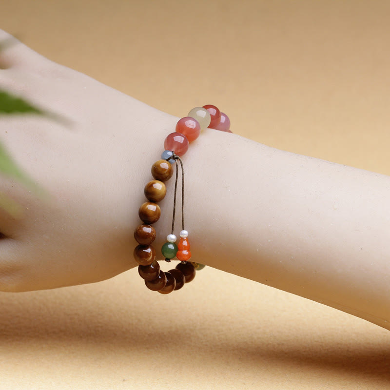 Bracelet de protection en jade Hetian et agate Yanyuan de 8 mm, graines de Kuka