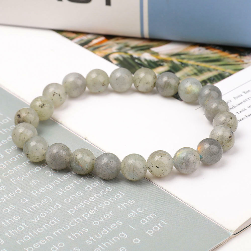 8mm Labradorite Healing Bracelet for Intuitive Energy