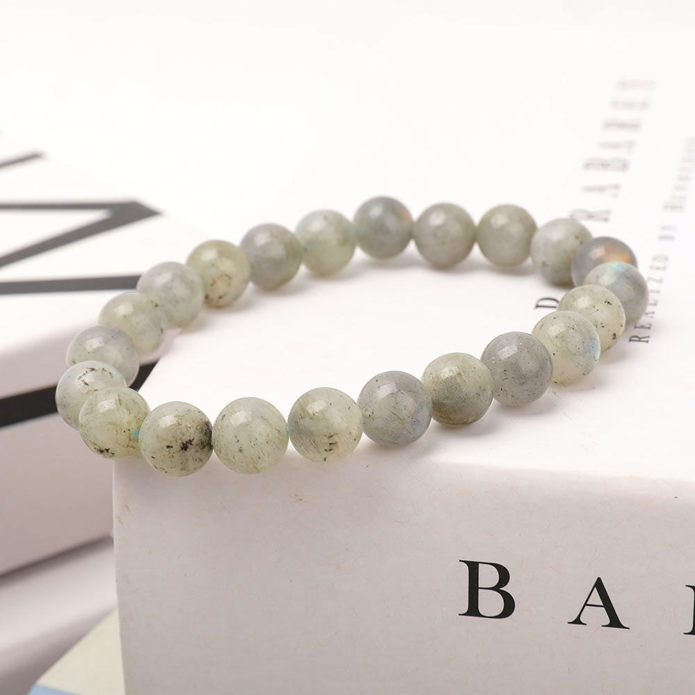 8mm Labradorite Healing Bracelet for Intuitive Energy