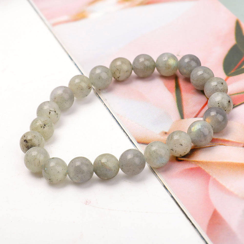8mm Labradorite Healing Bracelet for Intuitive Energy