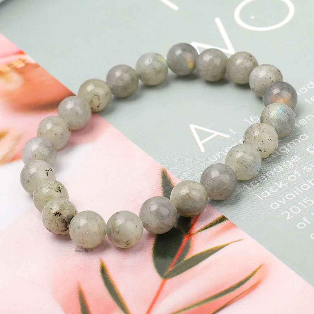 8mm Labradorite Healing Bracelet for Intuitive Energy