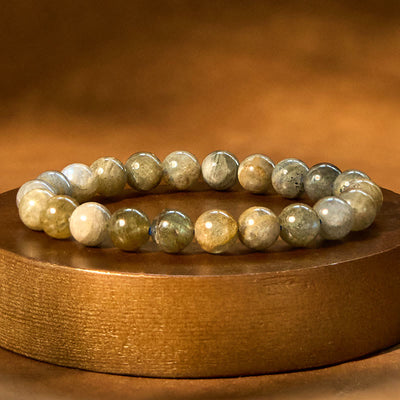 Bracelet de soutien et de guérison en labradorite de 8 mm pour l'équilibre émotionnel