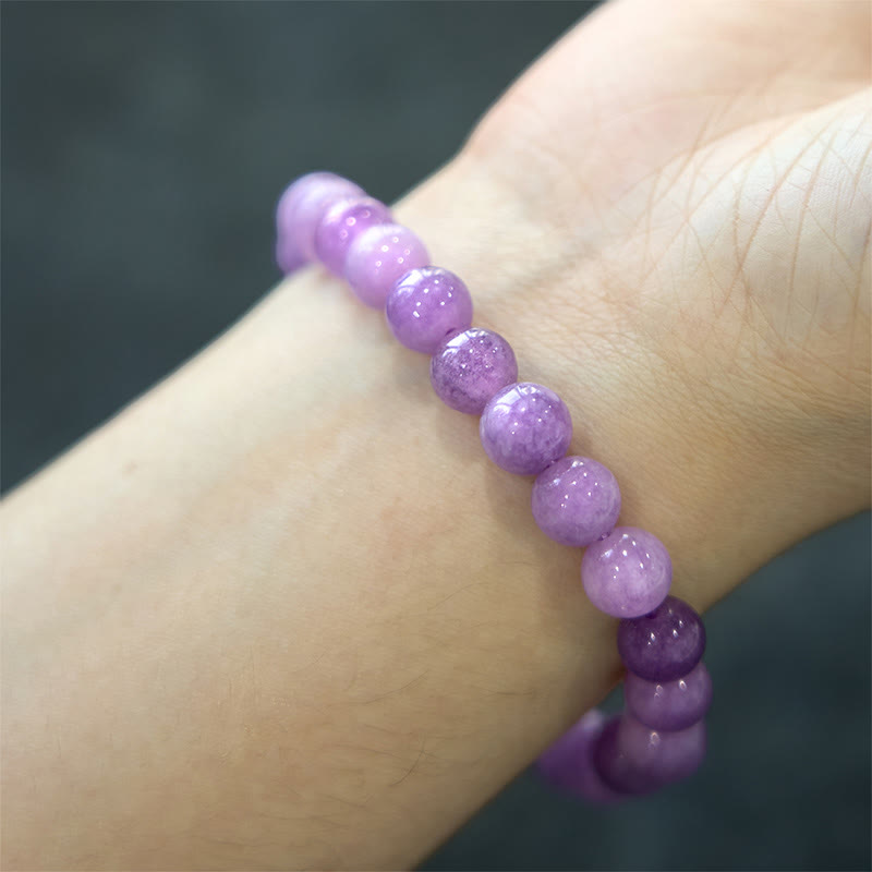 Bracelet de perles spirituelles en lépidolite de 8 mm pour la paix intérieure
