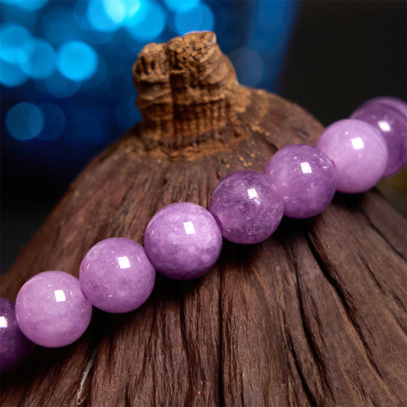 Bracelet de perles spirituelles en lépidolite de 8 mm pour la paix intérieure