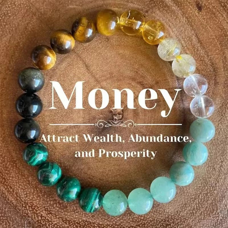 8mm Mixed Crystal Healing Bracelet for Spiritual Balance