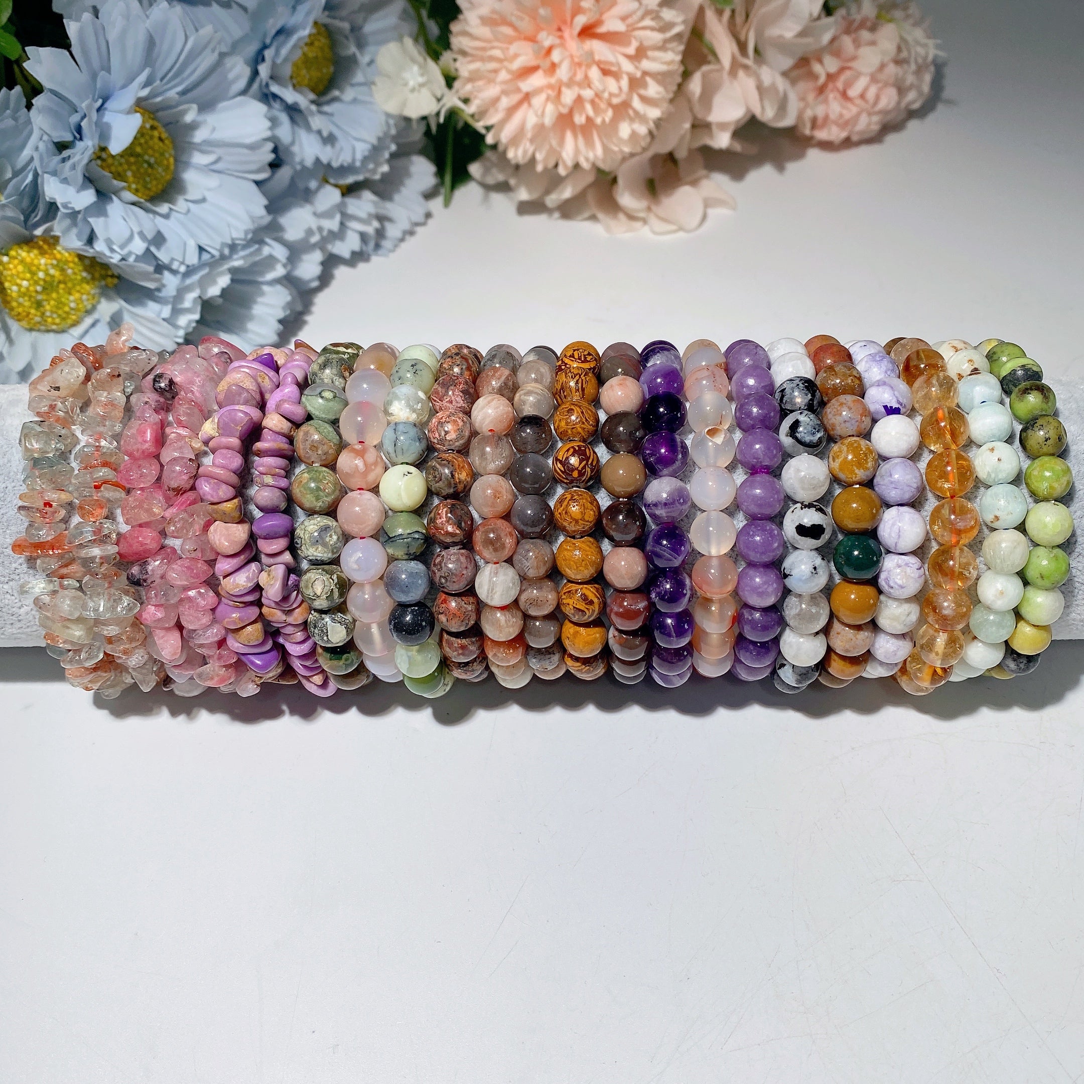 8mm Mixed Crystal Healing Bracelet for Spiritual Balance
