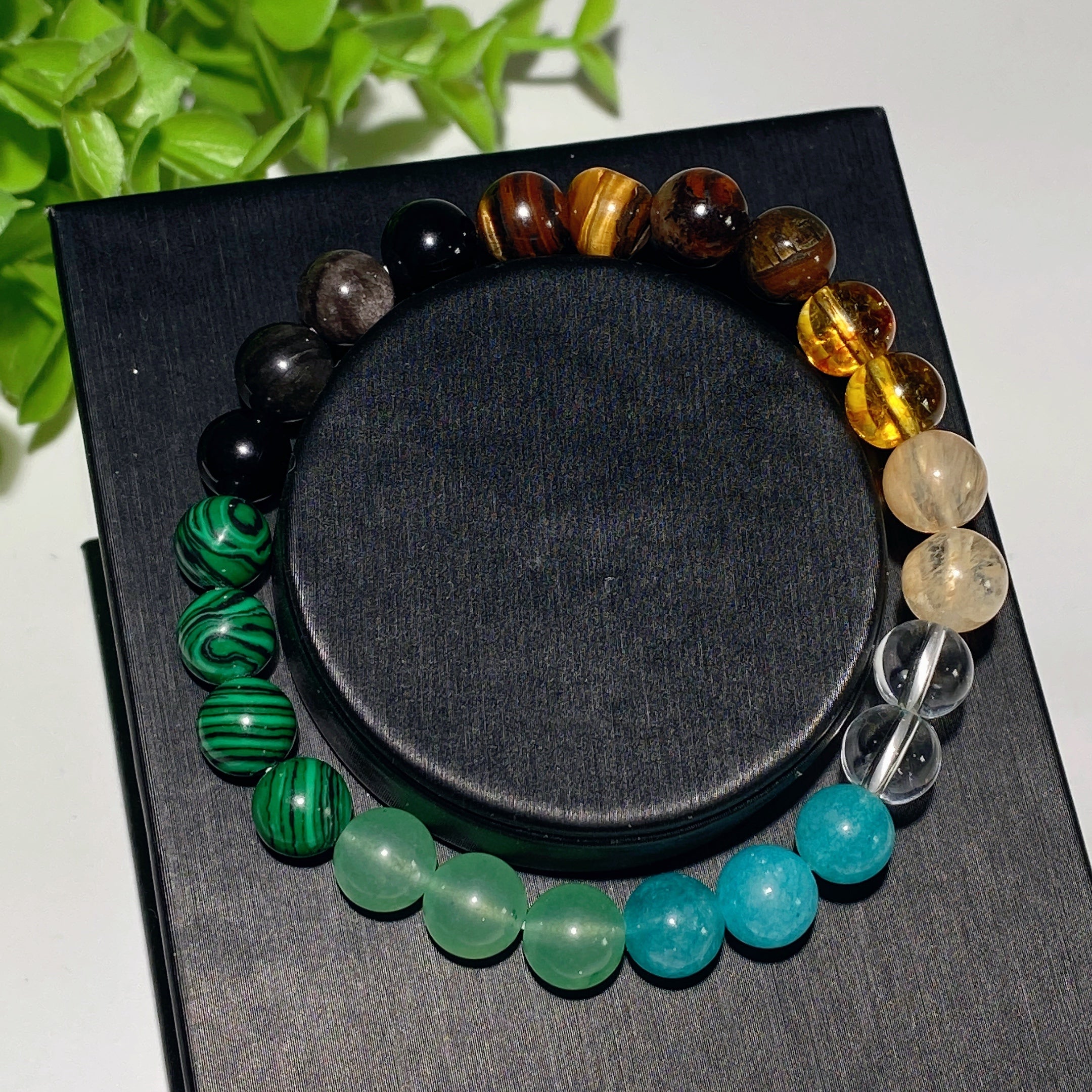 8mm Mixed Crystal Healing Bracelet for Spiritual Balance