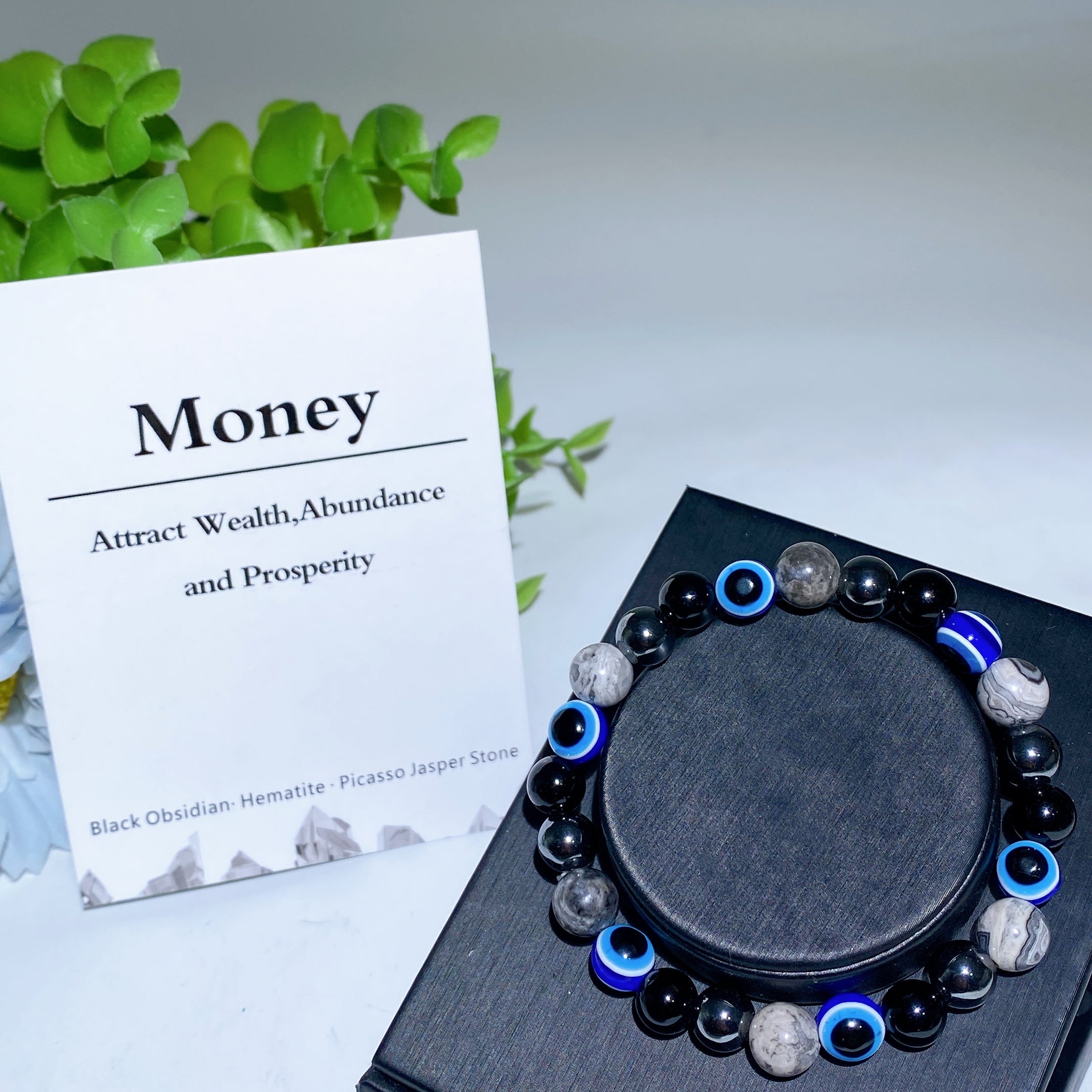 8mm Mixed Crystal Healing Energy Bracelet for Protection