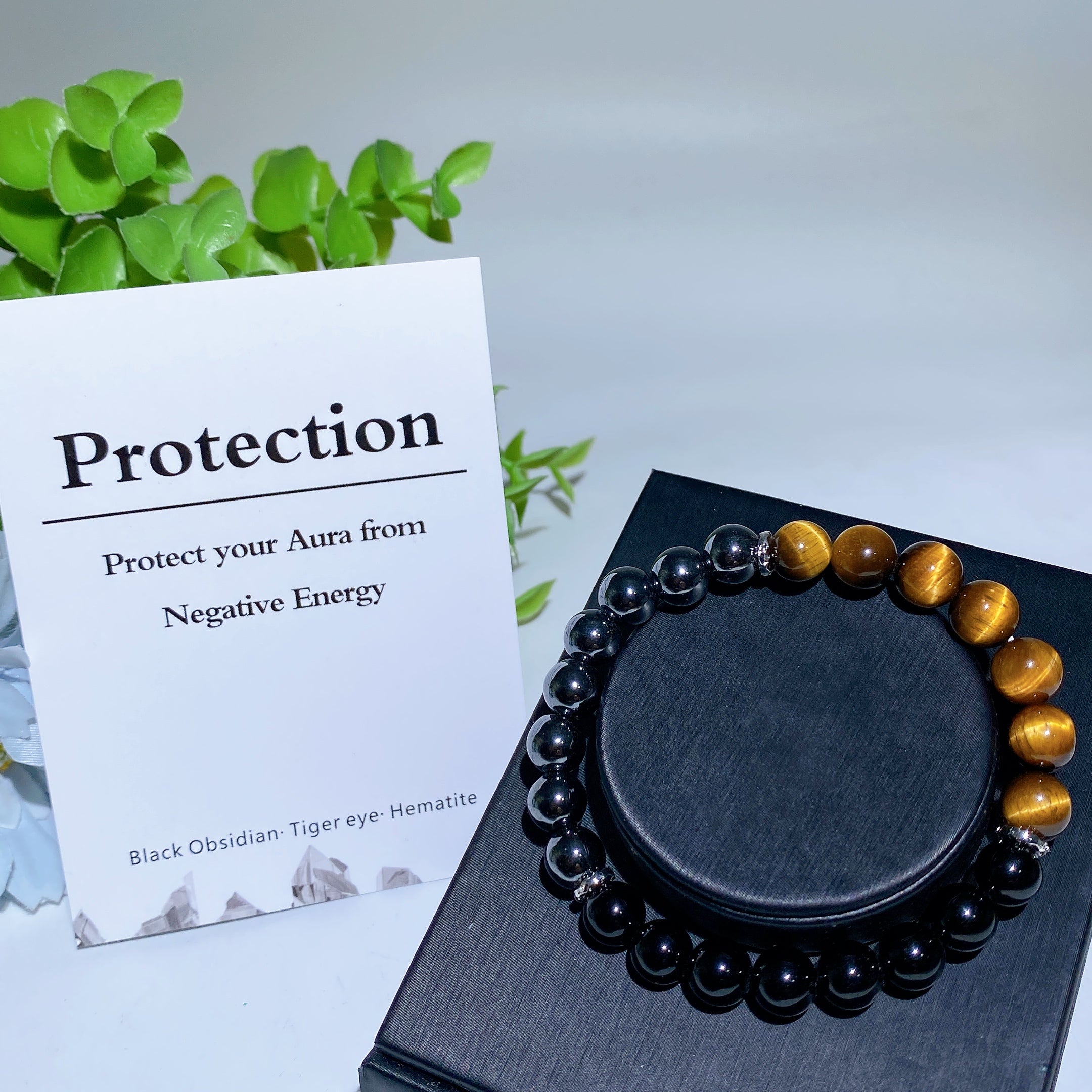 8mm Mixed Crystal Healing Energy Bracelet for Protection