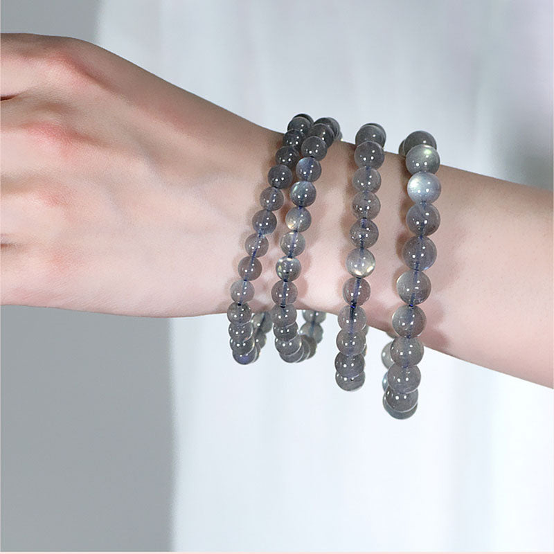 Bracelet en pierre de lune de 8 mm pour le calme et l'énergie positive