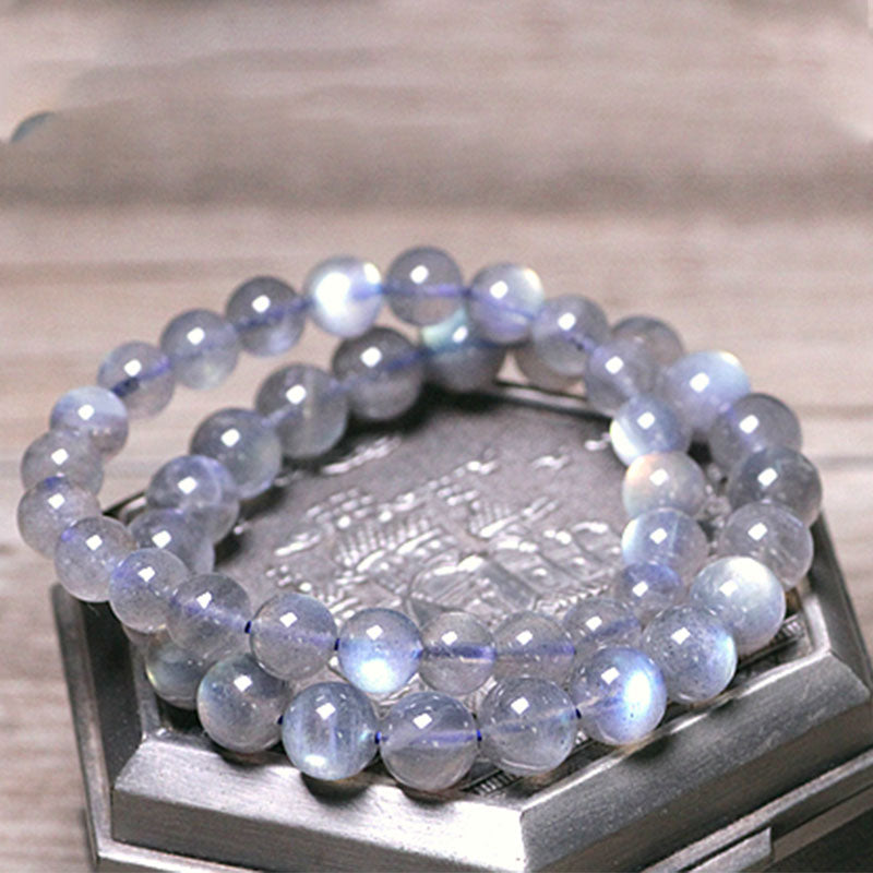 Bracelet en pierre de lune de 8 mm pour le calme et l'énergie positive