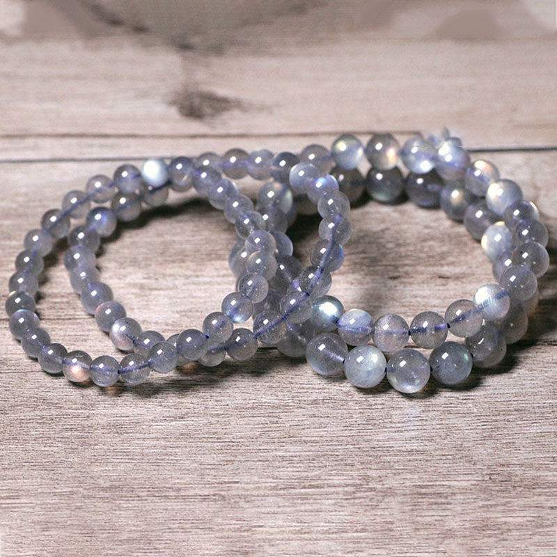 Bracelet en pierre de lune de 8 mm pour le calme et l'énergie positive