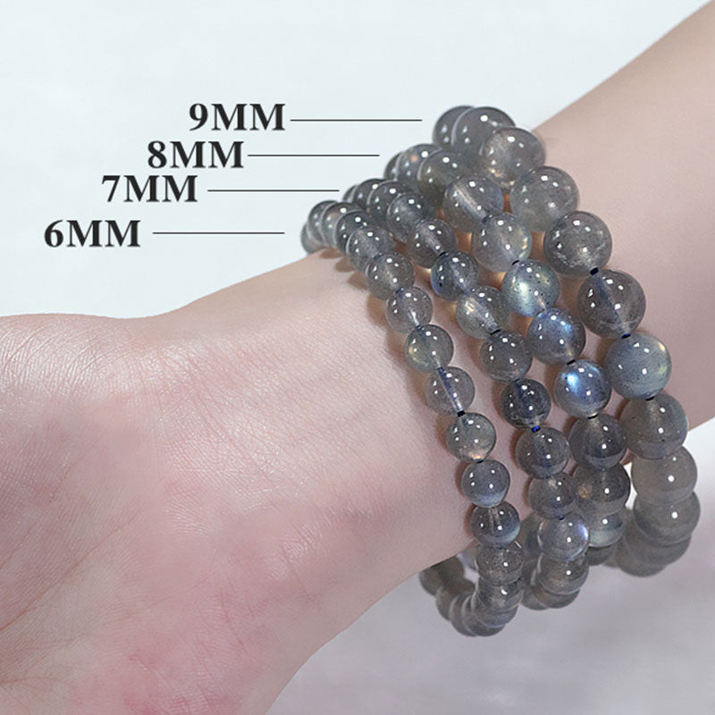 Bracelet en pierre de lune de 8 mm pour le calme et l'énergie positive