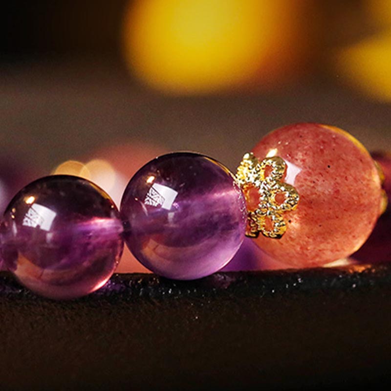 Bracelet de prospérité en citrine naturelle de 8 mm pour la protection