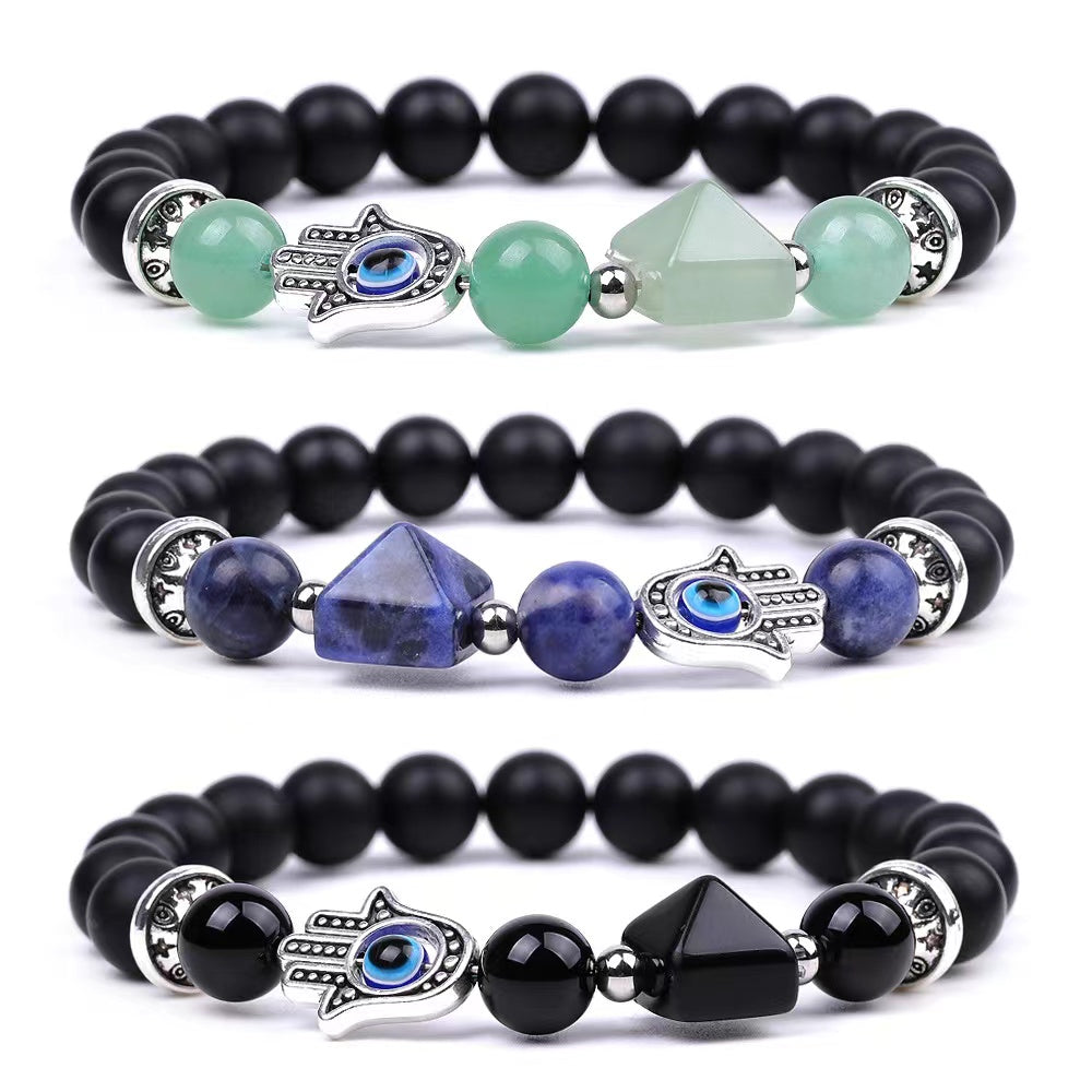 8mm Obsidian Crystal Healing Bracelet for Protection