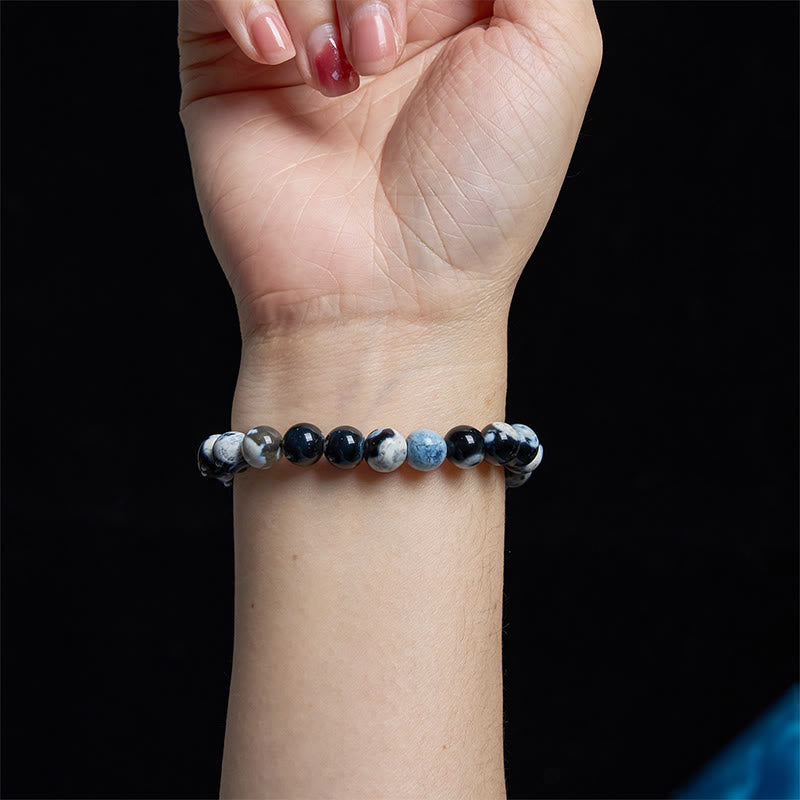 Bracelet de protection en agate orque de 8 mm pour soulager l'anxiété