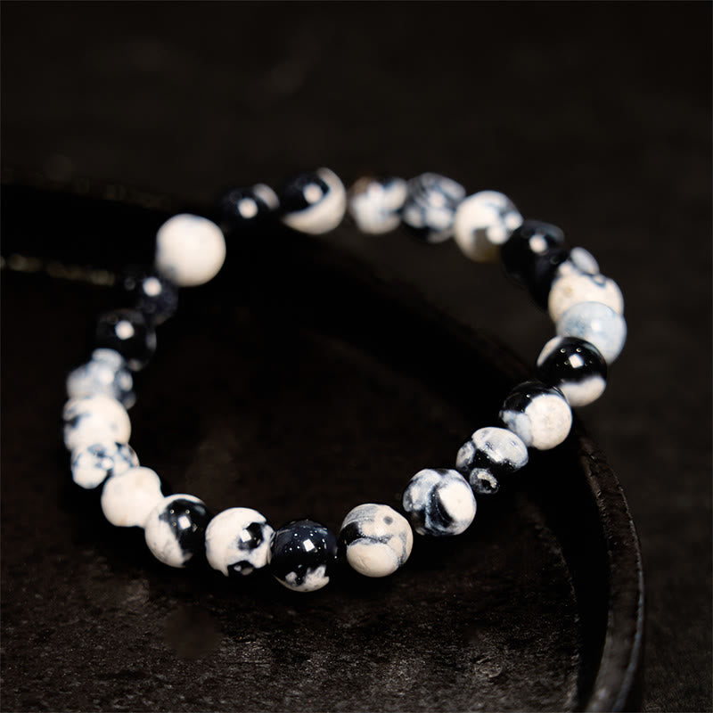 Bracelet de protection en agate orque de 8 mm pour soulager l'anxiété