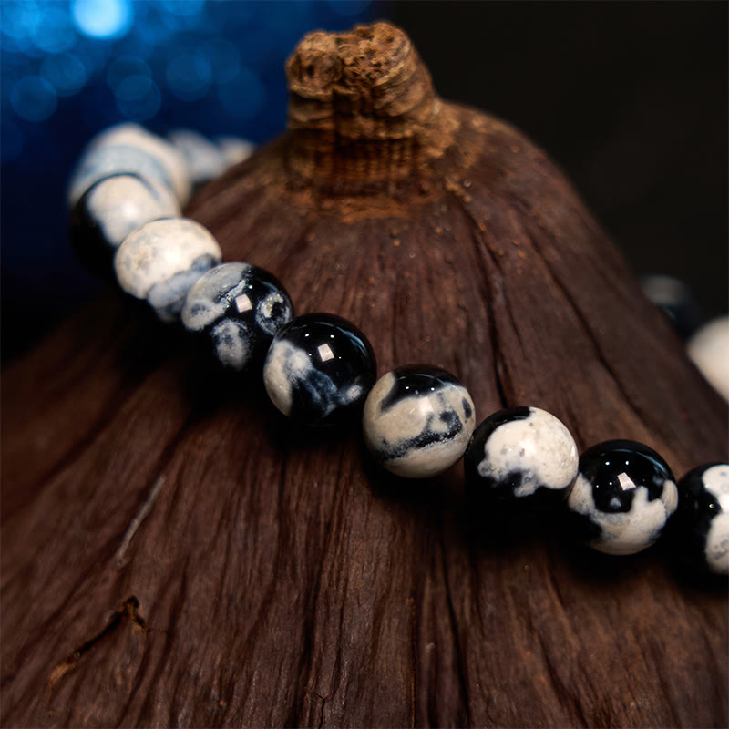 Bracelet de protection en agate orque de 8 mm pour soulager l'anxiété