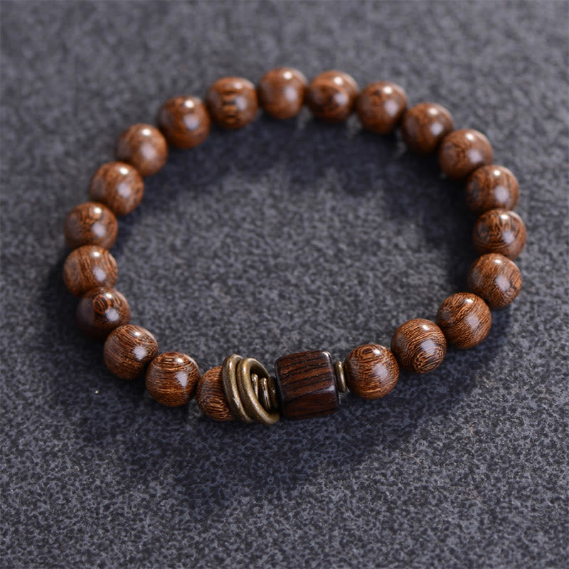 Bracelet spirituel en bois Phoebe Zhennan de 8 mm pour la protection