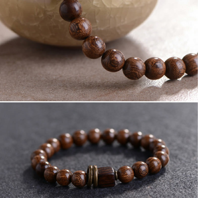 Bracelet spirituel en bois Phoebe Zhennan de 8 mm pour la protection