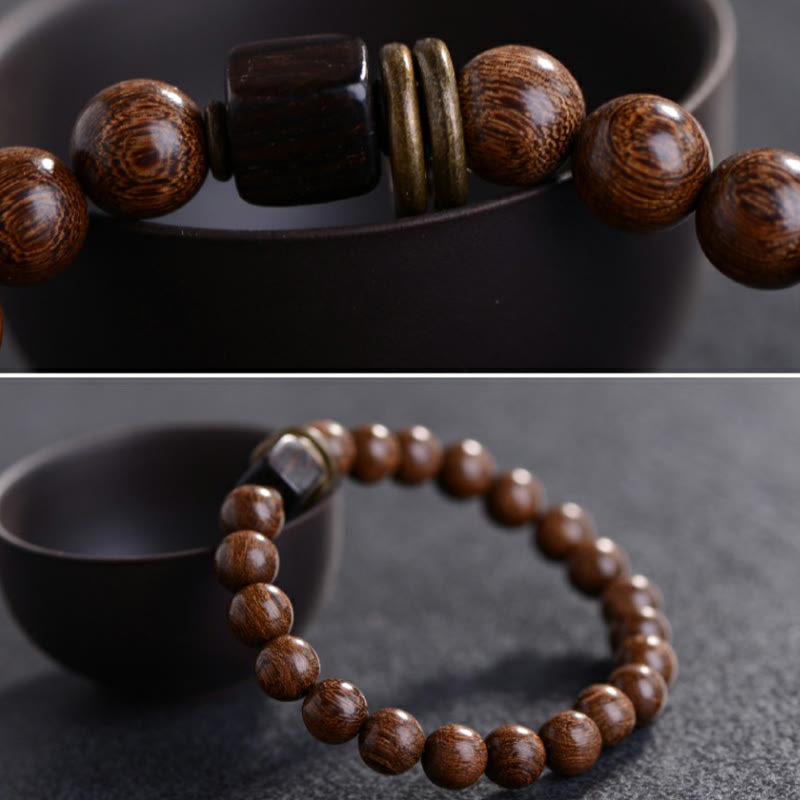 Bracelet spirituel en bois Phoebe Zhennan de 8 mm pour la protection