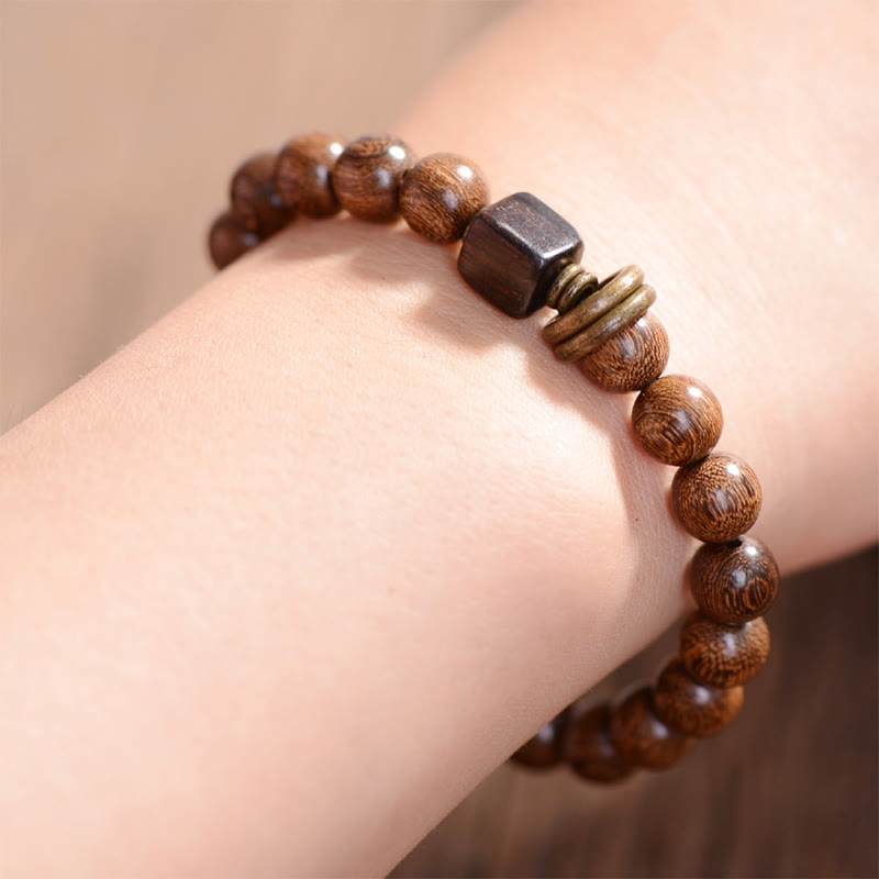 Bracelet spirituel en bois Phoebe Zhennan de 8 mm pour la protection
