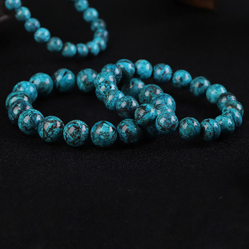 Bracelet Force et Courage en Pierre Phénix 8 mm