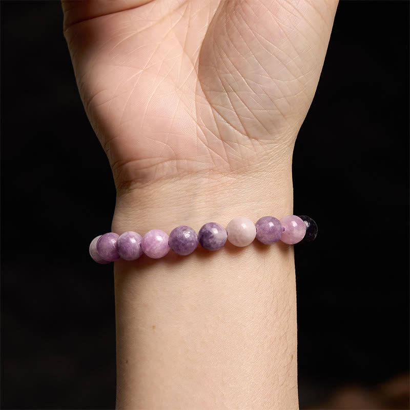 Bracelet spirituel en pierre de mica violette de 8 mm pour une énergie positive