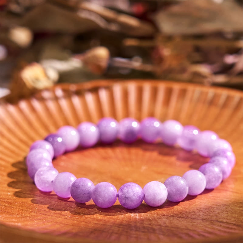 Bracelet spirituel en pierre de mica violette de 8 mm pour une énergie positive