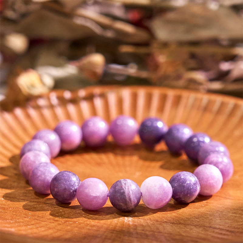 Bracelet spirituel en pierre de mica violette de 8 mm pour une énergie positive