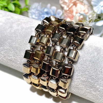 Bracelet de guérison spirituelle en pyrite de 8 mm pour la protection